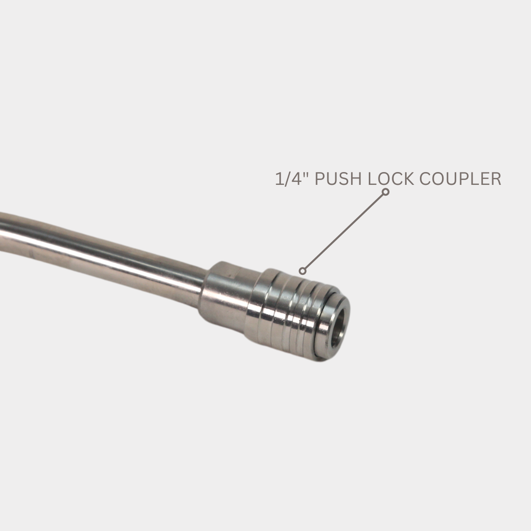 Push-Lock Swivel Pressure Washer Wand - 360° Rotation (Stainless Steel)