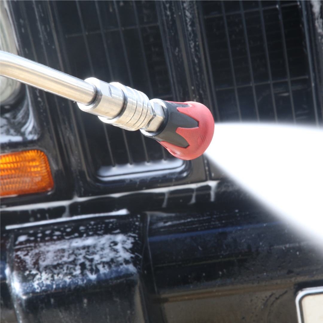 Push-Lock Swivel Pressure Washer Wand - 360° Rotation (Stainless Steel)